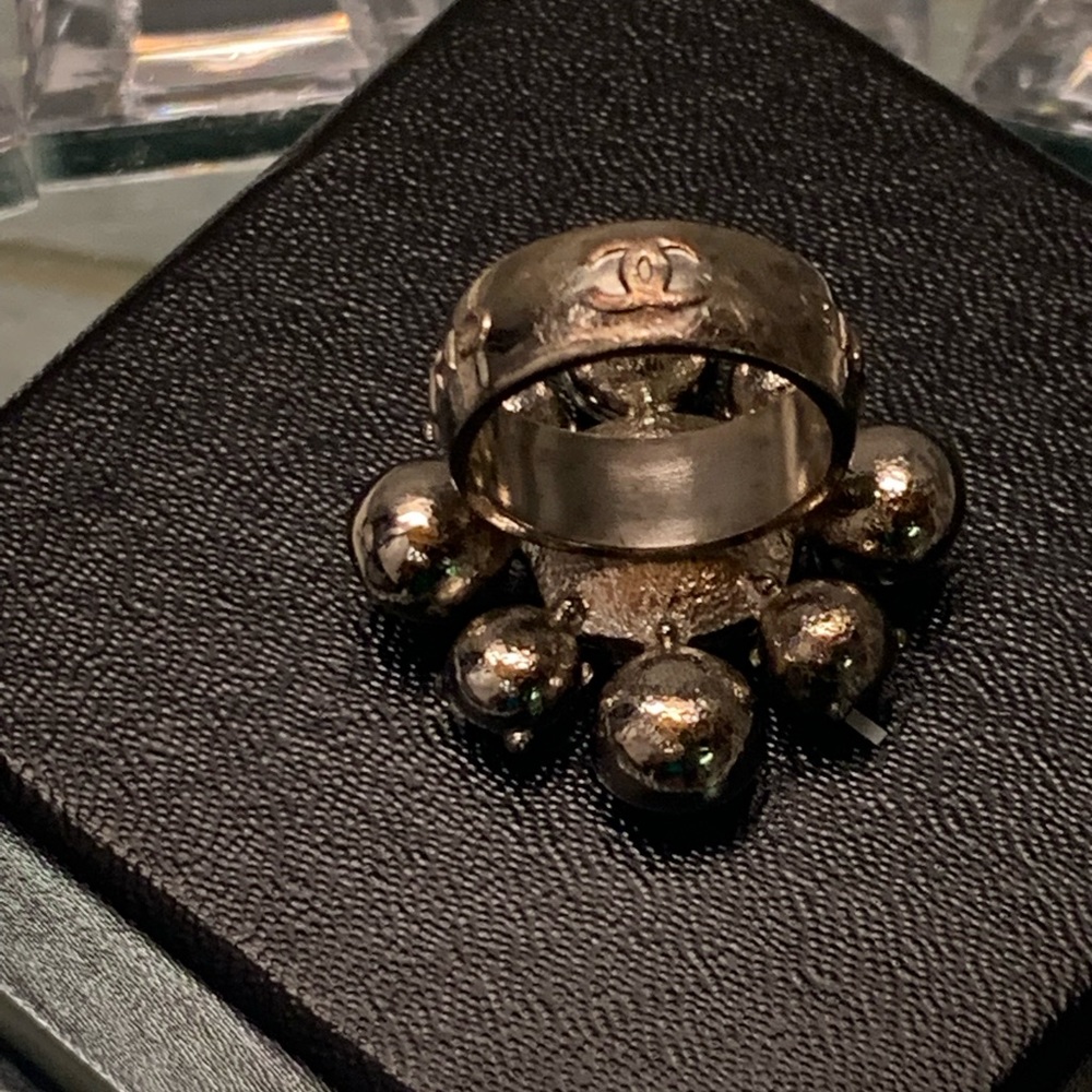 100% Authentic Crystal Chanel Ring SZ 6.5 - Picture 6 of 7